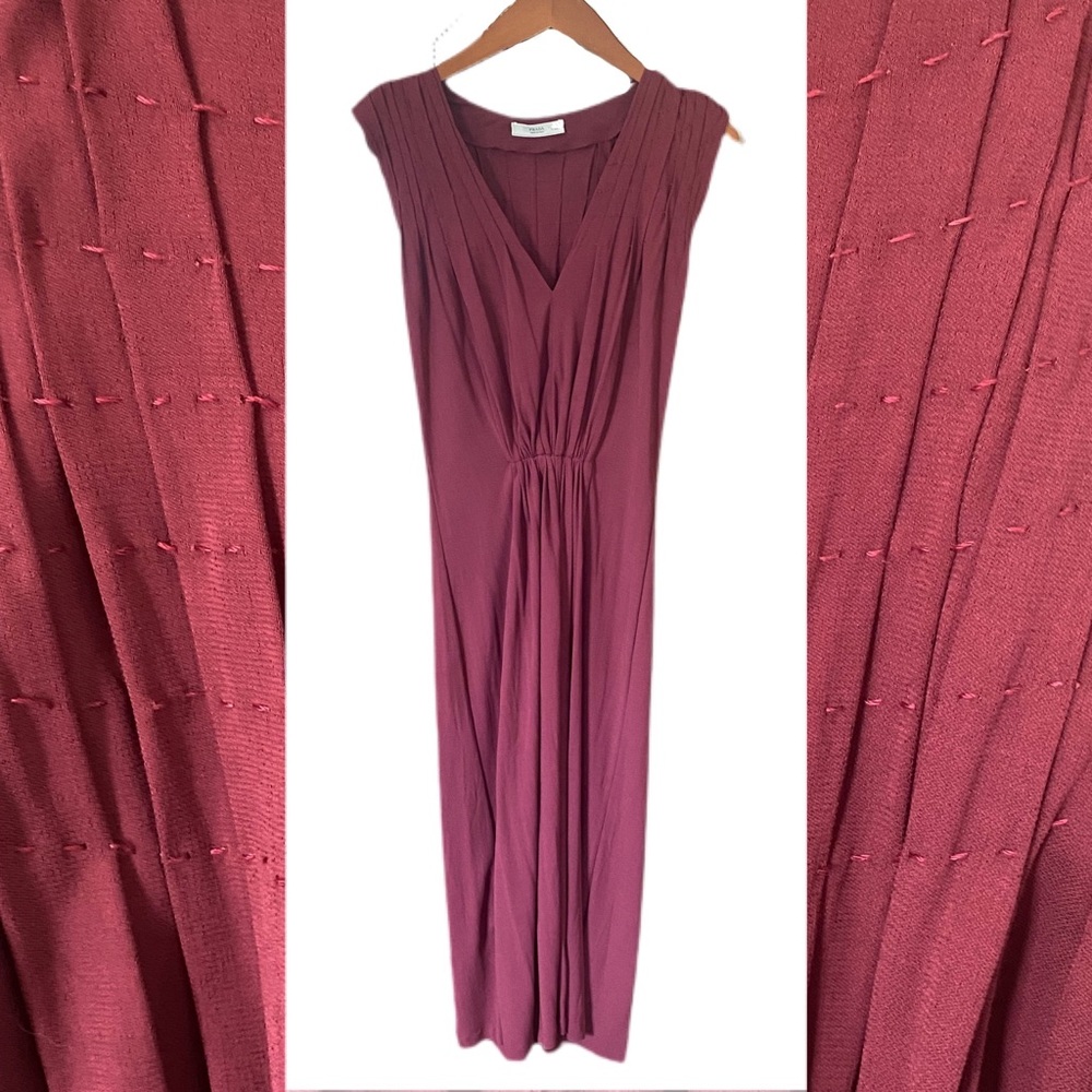 Prada sleeveless stitched midi dress